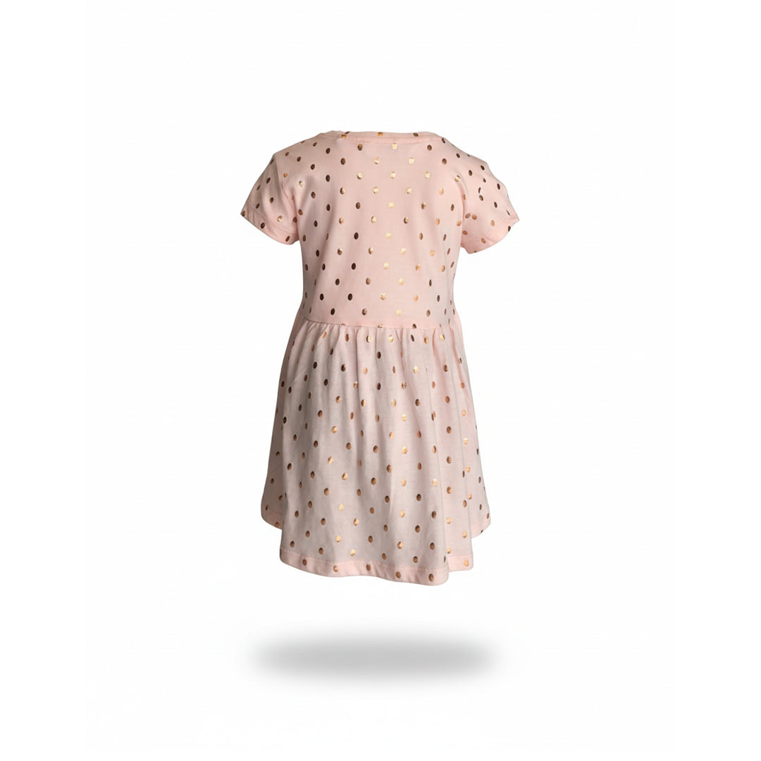 Gold dotted Girls’ Dress