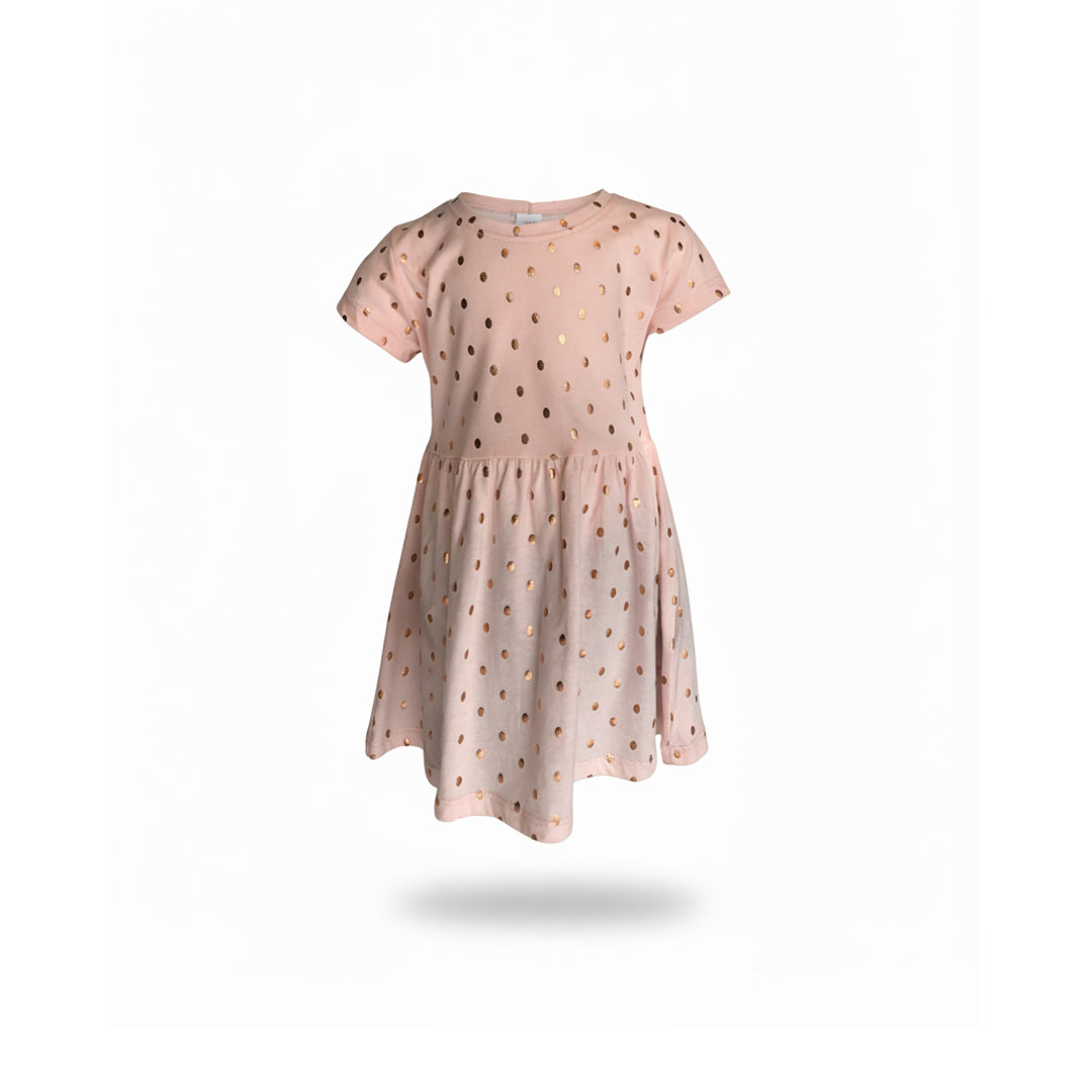 Gold dotted Girls’ Dress