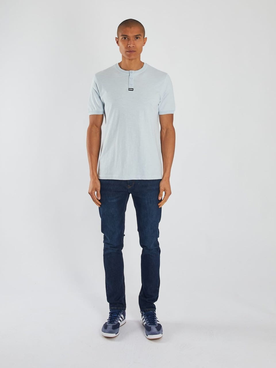 Original DISL Light Blue Henley T-Shirt