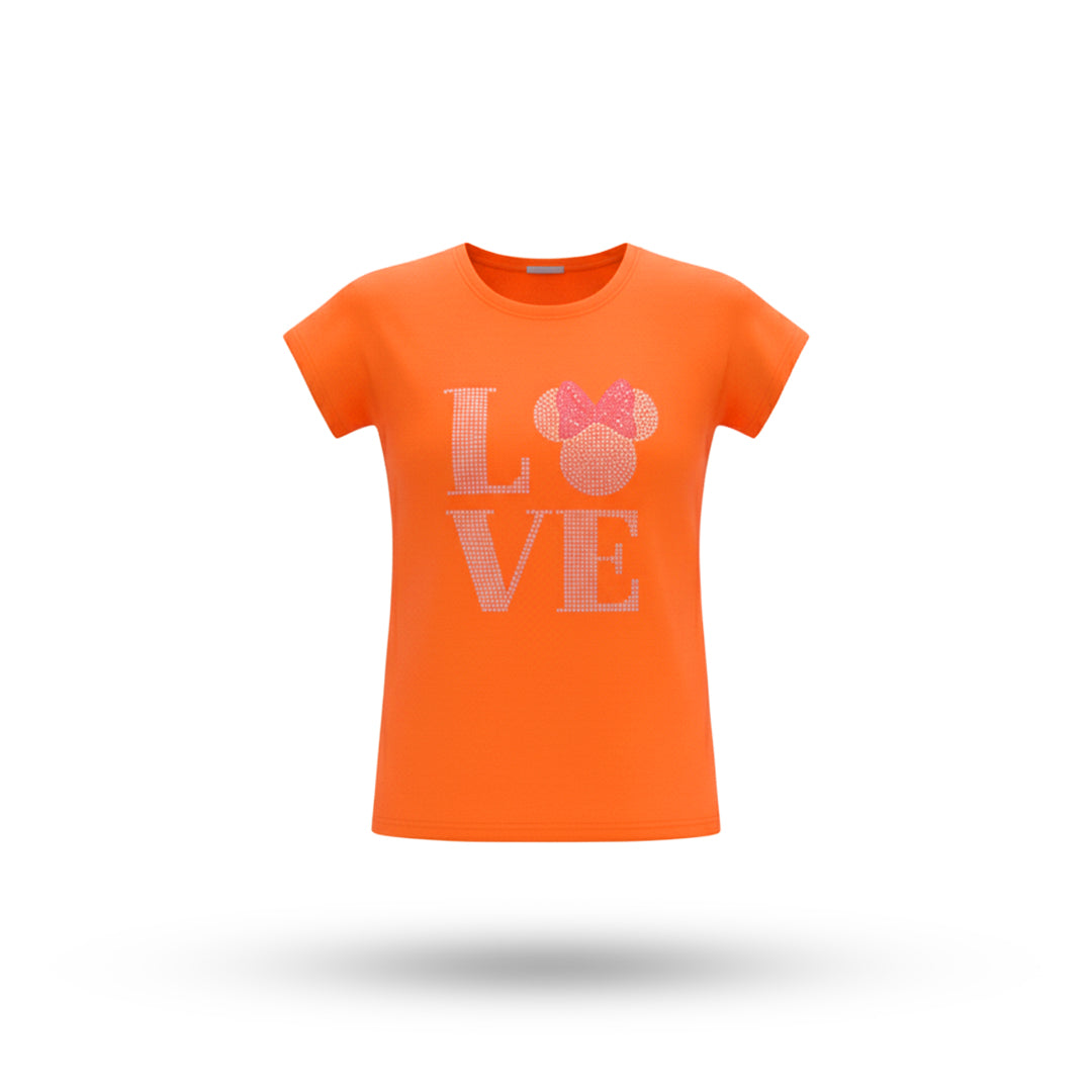 Beaded design T-shirt