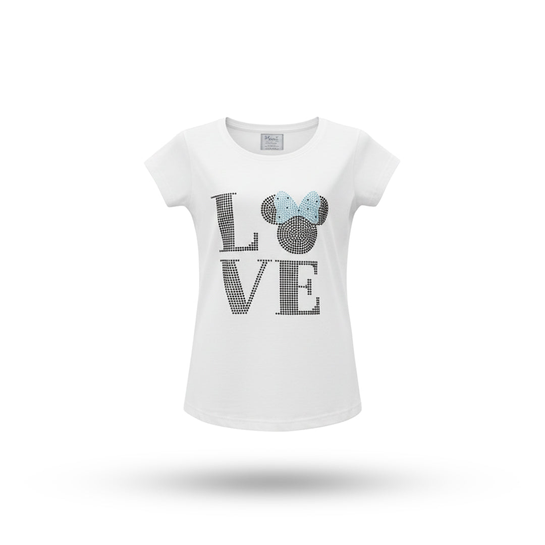 Beaded design T-shirt